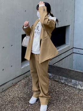 「Abercrombie&Fitch（アバークロンビーアンドフィッチ）のアイテム（パーカー）」を使った、nchanさん（レディース・158cm）の春コーディネート