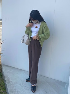 「SHEL’TTER（シェルター）のアイテム」を使った、nchanさん（レディース・158cm）の春コーディネート