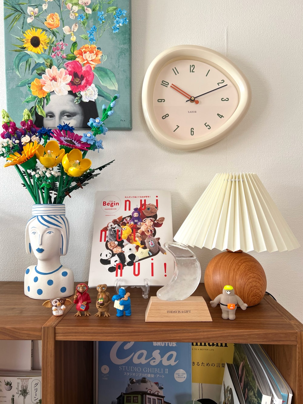 「時計、インテリア、インテリア雑貨、SAHIR、BIRTHDAY BAR」｜「BIRTHDAY BARの【SAHIR サヒール】Silent Sweep Wall Clocks（掛け時計、ホワイト系）」を使った、ちゃみまる🐶さん（レディース・146cm）の冬コーディネートの1枚目の写真