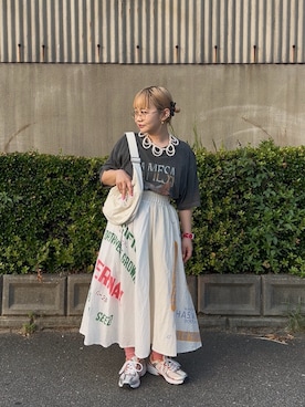 「New Balance」｜「アイテム（その他）」を使った、ちゃみまる🐶さん（レディース・146cm）の秋コーディネート