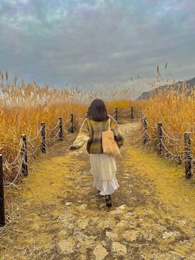 「SPINNS（スピンズ）のアイテム（ハット）」を使った、a03y11uさん（レディース・152cm）の秋コーディネート