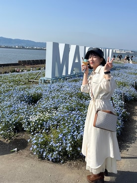 「Honeys（ハニーズ）のアイテム（シャツワンピース）」を使った、a03y11uさん（レディース・152cm）の春コーディネート