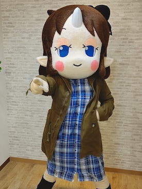 「オイルドジャケット」｜「アイテム（ワンピース/ドレス）」を使った、しらんちゃんさん（レディース・155cm）の冬コーディネート