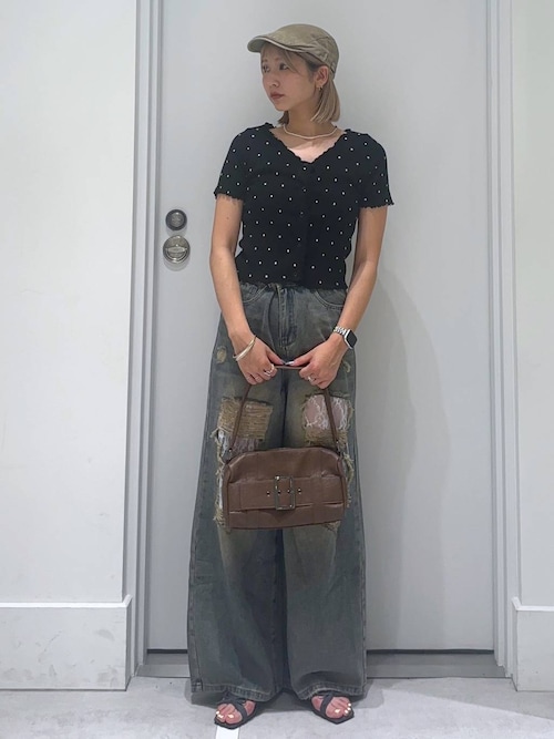 【2025SS】ダメージレースデニムパンツ
