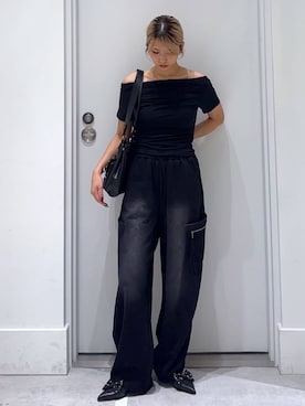 「アイテム（スウェットパンツ）」を使った、hm2931さん（レディース・159cm・20代）の夏コーディネート