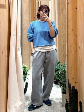 「アイテム（スウェットパンツ）」を使った、hm2931さん（レディース・159cm・20代）の秋コーディネート