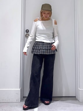 「アイテム（ハンチング/ベレー帽）」を使った、hm2931さん（レディース・159cm・20代）の秋コーディネート
