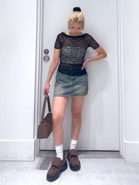 「アイテム（モカシン/デッキシューズ）」を使った、hm2931さん（レディース・159cm・20代）の夏コーディネート