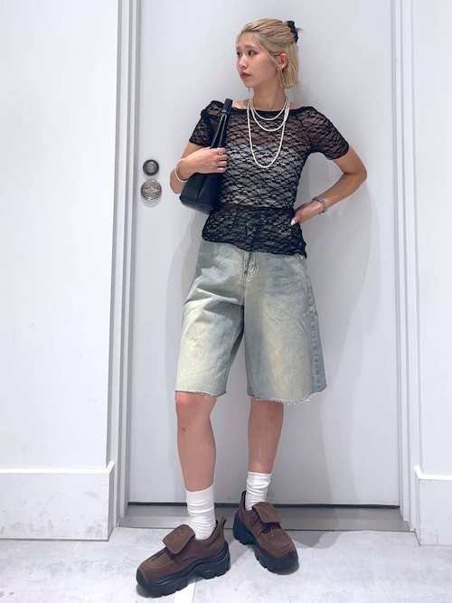 パンツ Denim half pants セール】half denim pants/ハーフデニムパンツ（デニムパンツ