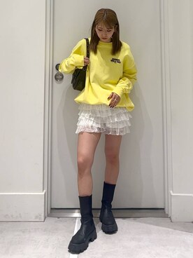 「FOREVER 21（フォーエバー トゥエンティーワン）のアイテム（スウェット）」を使った、hm2931さん（レディース・159cm）の冬コーディネート