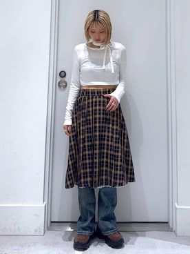 「アイテム（モカシン/デッキシューズ）」を使った、hm2931さん（レディース・159cm・20代）の秋コーディネート