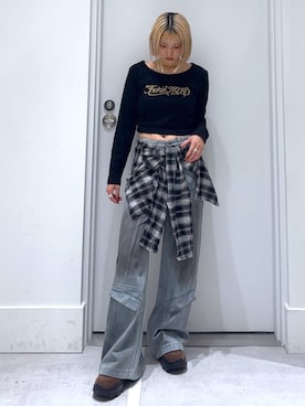 「アイテム（モカシン/デッキシューズ）」を使った、hm2931さん（レディース・159cm）の夏コーディネート