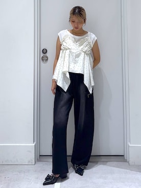 「新作」｜「アイテム（スウェットパンツ）」を使った、hm2931さん（レディース・159cm）の夏コーディネート