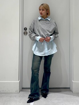 「FOREVER 21（フォーエバー トゥエンティーワン）のアイテム（スウェット）」を使った、hm2931さん（レディース・159cm）の春コーディネート