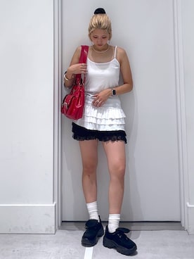 「アイテム（モカシン/デッキシューズ）」を使った、hm2931さん（レディース・159cm・20代）の夏コーディネート