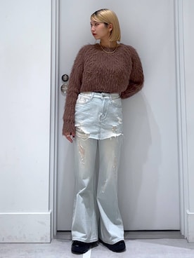 「アイテム（モカシン/デッキシューズ）」を使った、hm2931さん（レディース・159cm）の秋コーディネート