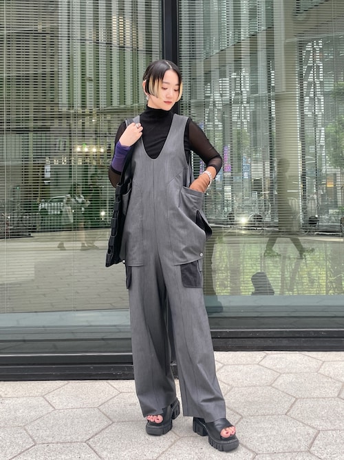 日本未入荷 CHUU★87ユナイテッドメッシュトップス me+em select ニット セーター カットアウトホールデザイン