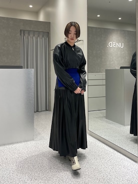 「UN3D.（アンスリード）のアイテム（ブルゾン）」を使った、KANAEさん（レディース・162cm）の冬コーディネート