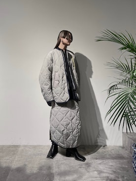 「モード系」｜「アイテム（ブルゾン）」を使った、KANAEさん（レディース・162cm）の秋コーディネート