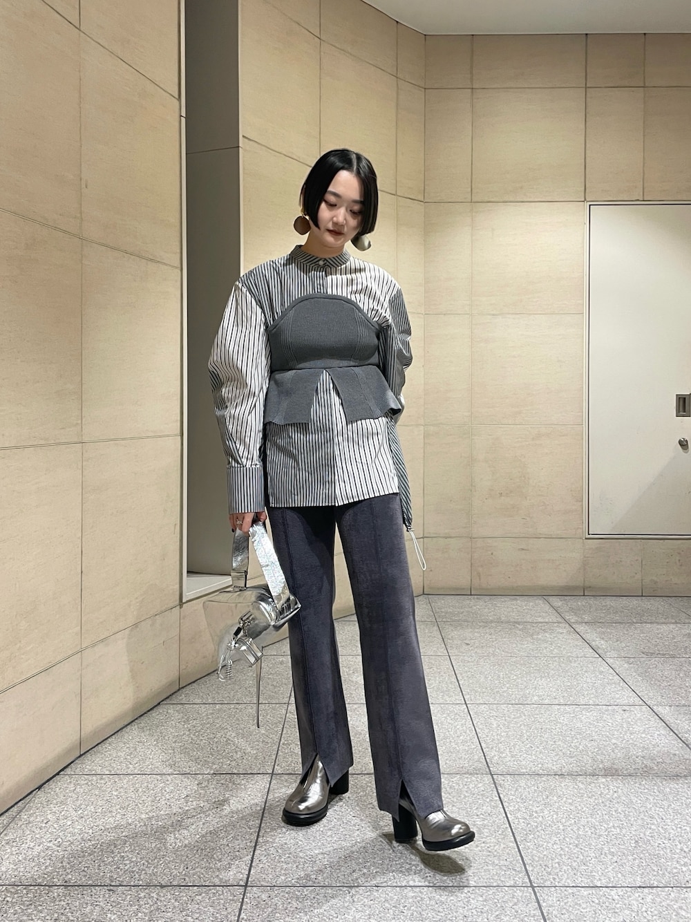 【新品タグ付】UN3D. アンスリード ニットビスチェドッキングシャツ 24AW 1735005886_1000.jpg