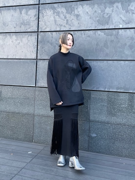 「24SS春の新作」｜「アイテム（ブーツ）」を使った、KANAEさん（レディース・162cm）の冬コーディネート