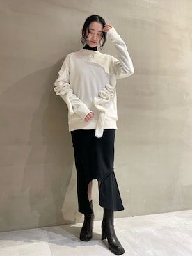 UN3D.（アンスリード）の「フリルデザイントップ（Tシャツ