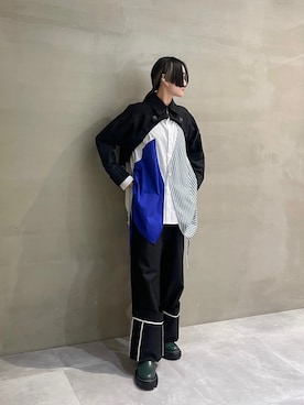 「トレンチ」｜「アイテム（ブルゾン）」を使った、KANAEさん（レディース・162cm）の冬コーディネート