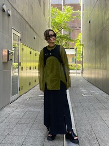 ZIP SLIT BACK FLARE SK【セットアップ着用可能】｜アンスリード（UN3D  