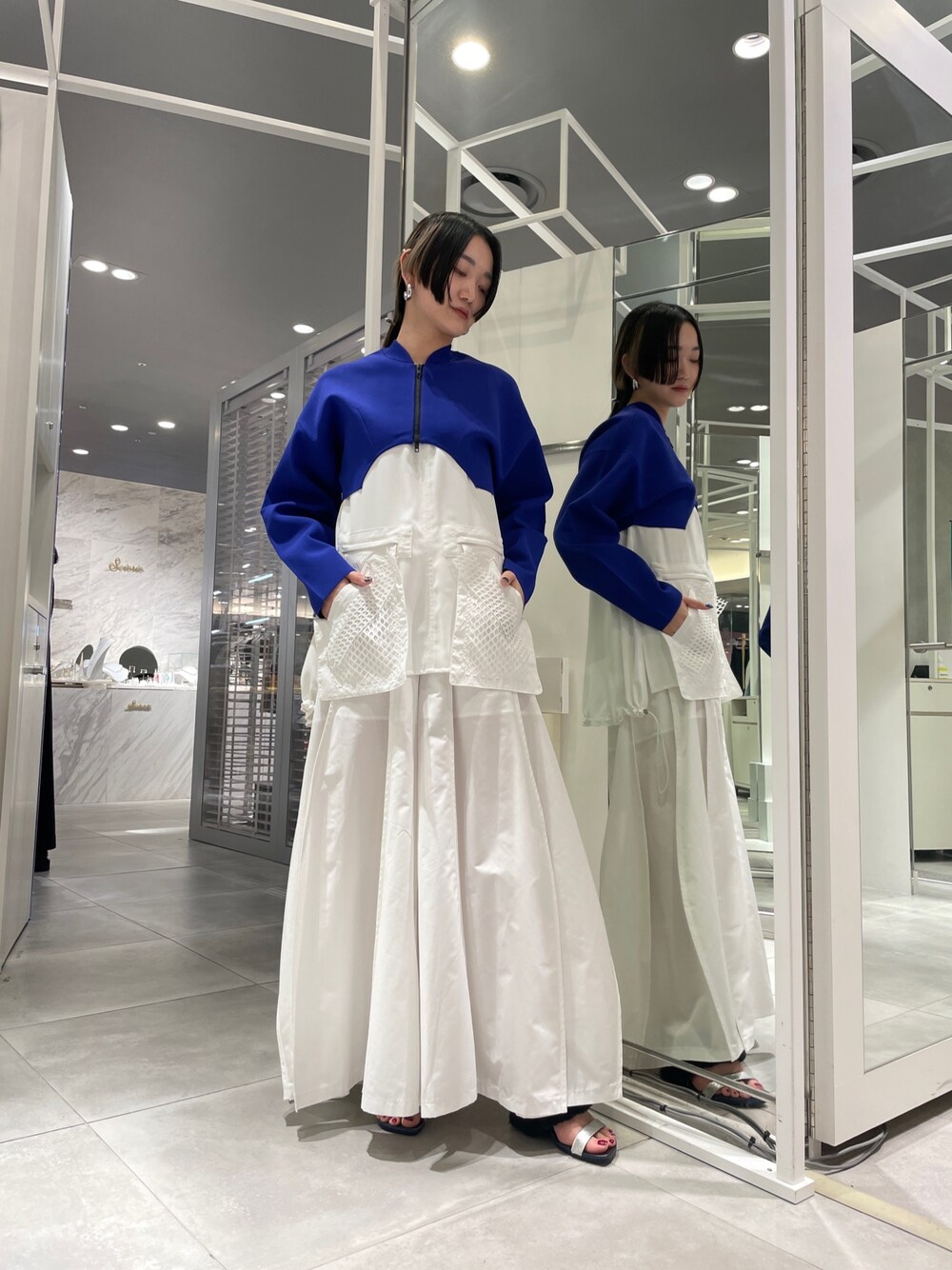 UN3D. ショートニットブルゾン Size36