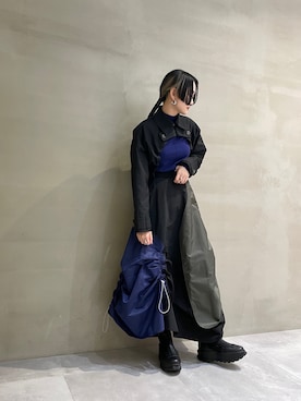 パーツドッキングボリュームスカートを使った人気ファッション