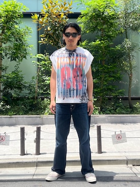 「DANKE SCHON（ダンケシェーン）のアイテム（トップス）」を使った、MASATOさん（メンズ・178cm）の夏コーディネート