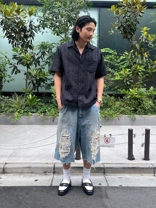 WHITELAND/ホワイトランド/DENIM DOUBLE KNEE SHORT PANT