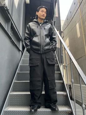 「WHITELAND（ホワイトランド）のアイテム（パンツ）」を使った、MASATOさん（メンズ・178cm）の春コーディネート