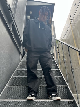 「DANKE SCHON（ダンケシェーン）のアイテム（スウェット）」を使った、MASATOさん（メンズ・178cm）の秋コーディネート