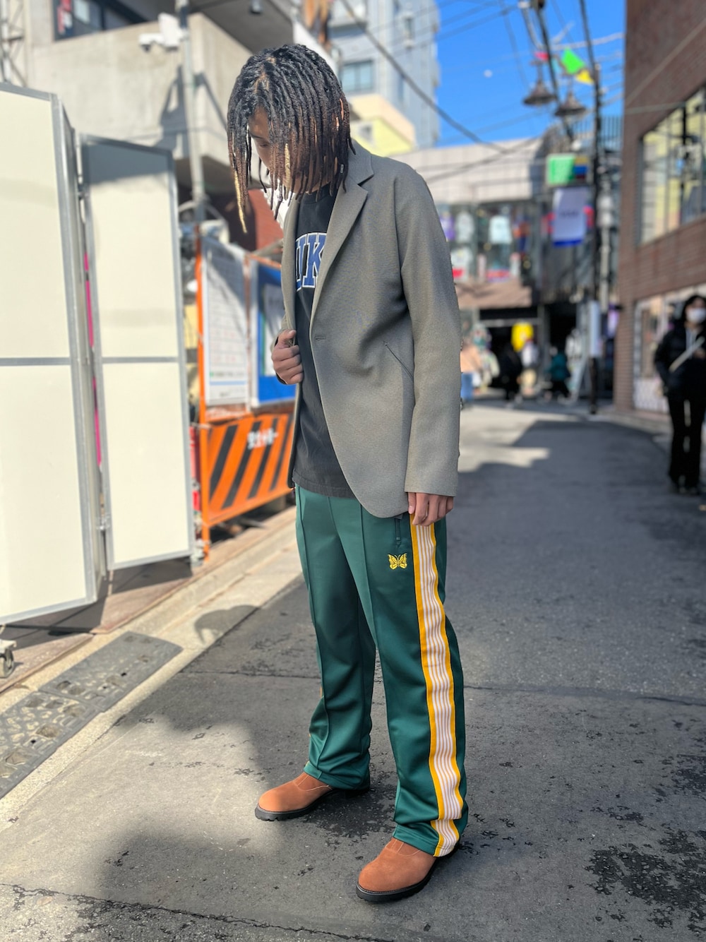 Needlesのテーラードジャケットを使ったメンズ人気ファッション