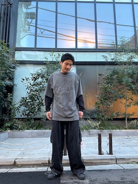 「ロンt」｜MASATOさん（メンズ・178cm）の春コーディネート