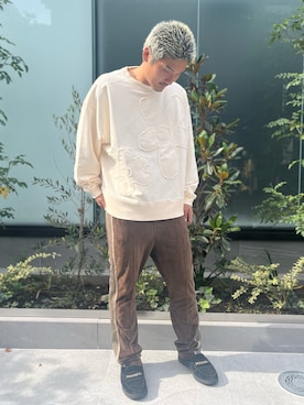 「WHITELAND（ホワイトランド）のアイテム（スウェット）」を使った、MASATOさん（メンズ・178cm）の秋コーディネート