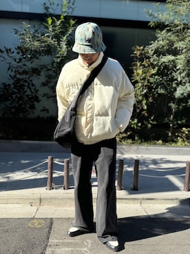 「WHITELAND（ホワイトランド）のアイテム（ブルゾン）」を使った、MASATOさん（メンズ・178cm）の冬コーディネート