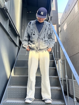 「DANKE SCHON（ダンケシェーン）のアイテム（カーディガン/ボレロ）」を使った、MASATOさん（メンズ・178cm）の冬コーディネート