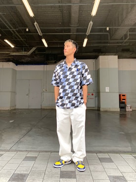 「HUF（ハフ）のアイテム（その他パンツ）」を使った、genki satoさん（メンズ・182cm）の夏コーディネート