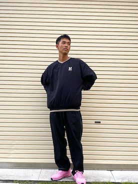 「HUF（ハフ）のアイテム（スウェット）」を使った、genki satoさん（メンズ・182cm）の秋コーディネート