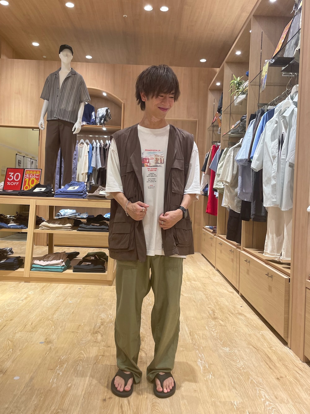 レリアン 清涼感　綿のパンツ 麻のシャツ サマーニット　爽やかな　コーディネート リネンパンツで爽やかコーディネート！HAMAKI-HOおすすめの
