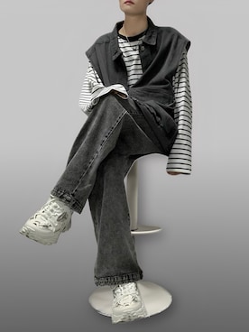 「NEW GENTLEMAN（ニュージェントルマン）のアイテム」を使った、JIN (葉隠 仁)🥀さん（メンズ・174cm）の秋コーディネート