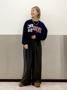 「アイテム（アクセサリー）」を使った、かとゆかさん（レディース・157cm・30代）の冬コーディネート
