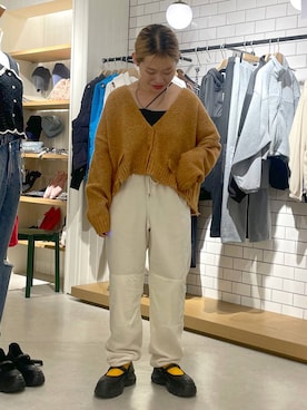 「アイテム（レッグウェア）」を使った、かとゆかさん（レディース・157cm・20代）の秋コーディネート