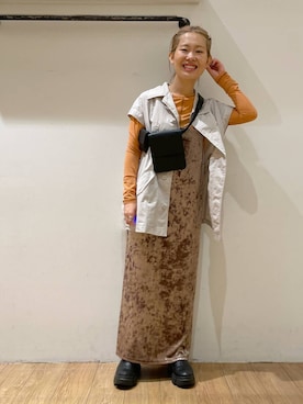 「アイテム（その他トップス）」を使った、かとゆかさん（レディース・157cm・20代）の秋コーディネート