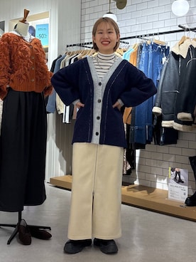 「アイテム（アクセサリー）」を使った、かとゆかさん（レディース・157cm・30代）の冬コーディネート