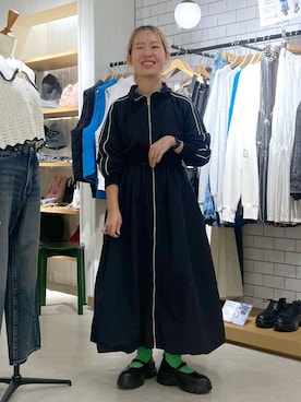 「アイテム（レッグウェア）」を使った、かとゆかさん（レディース・157cm・20代）の秋コーディネート