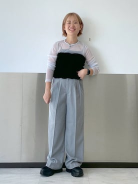 「アイテム（その他トップス）」を使った、かとゆかさん（レディース・157cm・20代）の秋コーディネート