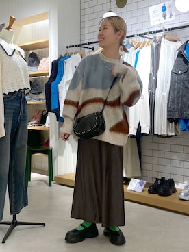 「アイテム（レッグウェア）」を使った、かとゆかさん（レディース・157cm・20代）の秋コーディネート